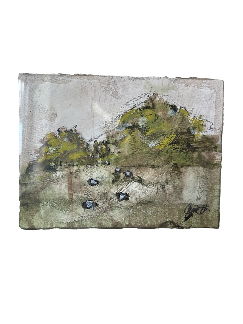 Mini Landscape with Cows No. 2