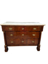 19th Century White Marble Top Italian Commode