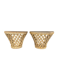 Pair of Natural Trellis Wall Brackets