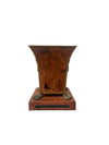 Faux Bois Burl Wood Tole Cachepot