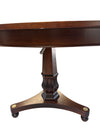 Vintage Baker Furniture Style Regency Walnut Double Pedestal Extension Oval Dining Table