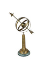 Vintage Brass Armillary Sphere on Marble Base