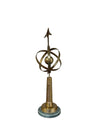Vintage Brass Armillary Sphere on Marble Base
