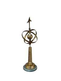 Vintage Brass Armillary Sphere on Marble Base