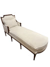 19th Century Louis XVI Style Walnut Chaise Lounge