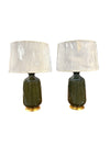 Pair of Olive Green Carolyn Lamps