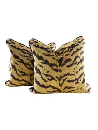 Pair of Scalamandre Le Tigre Square Pillow