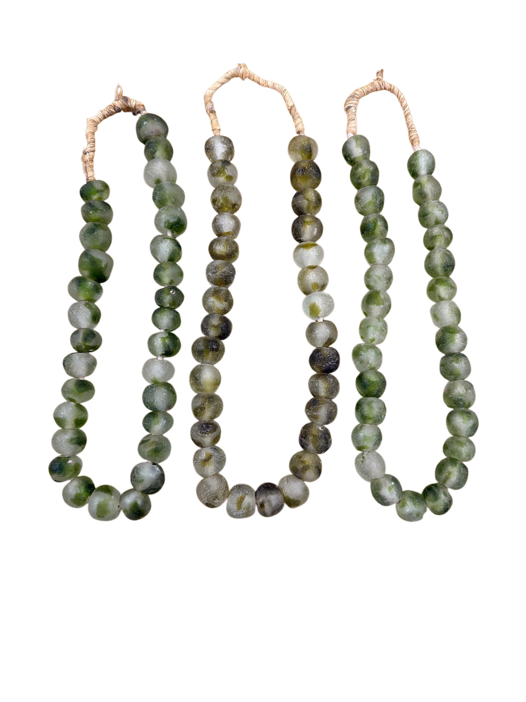 Large Green Glass Beads