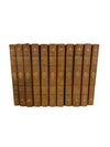 Set of 11 Antique Leather-Bound Books by Tobias Smollett