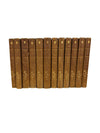 Set of 12 Antique Leather-Bound Books by Henry Fielding