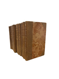 Set of 12 Antique Leather-Bound Books by Henry Fielding