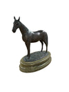 Bronze Horse Mounted on Marble Stand