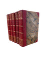 Set of 6 Antique “Scott’s Poetical Works & Novels” Red Leather Books