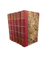 Set of 6 Antique “Scott’s Poetical Works & Novels” Red Leather Books