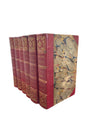 Set of 6 Antique “Scott’s Poetical Works & Novels” Red Leather Books