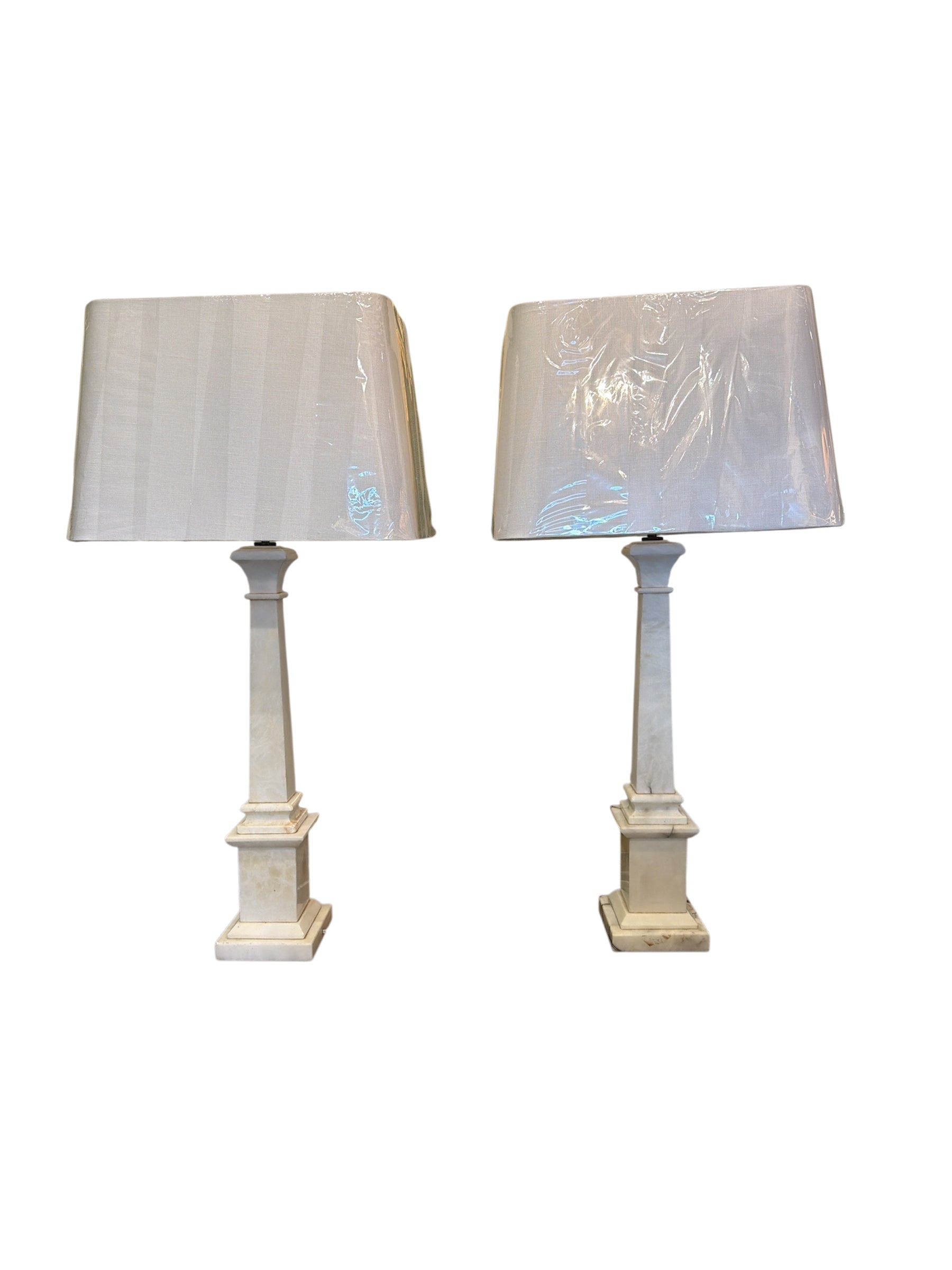 Pair of Marble Lamps