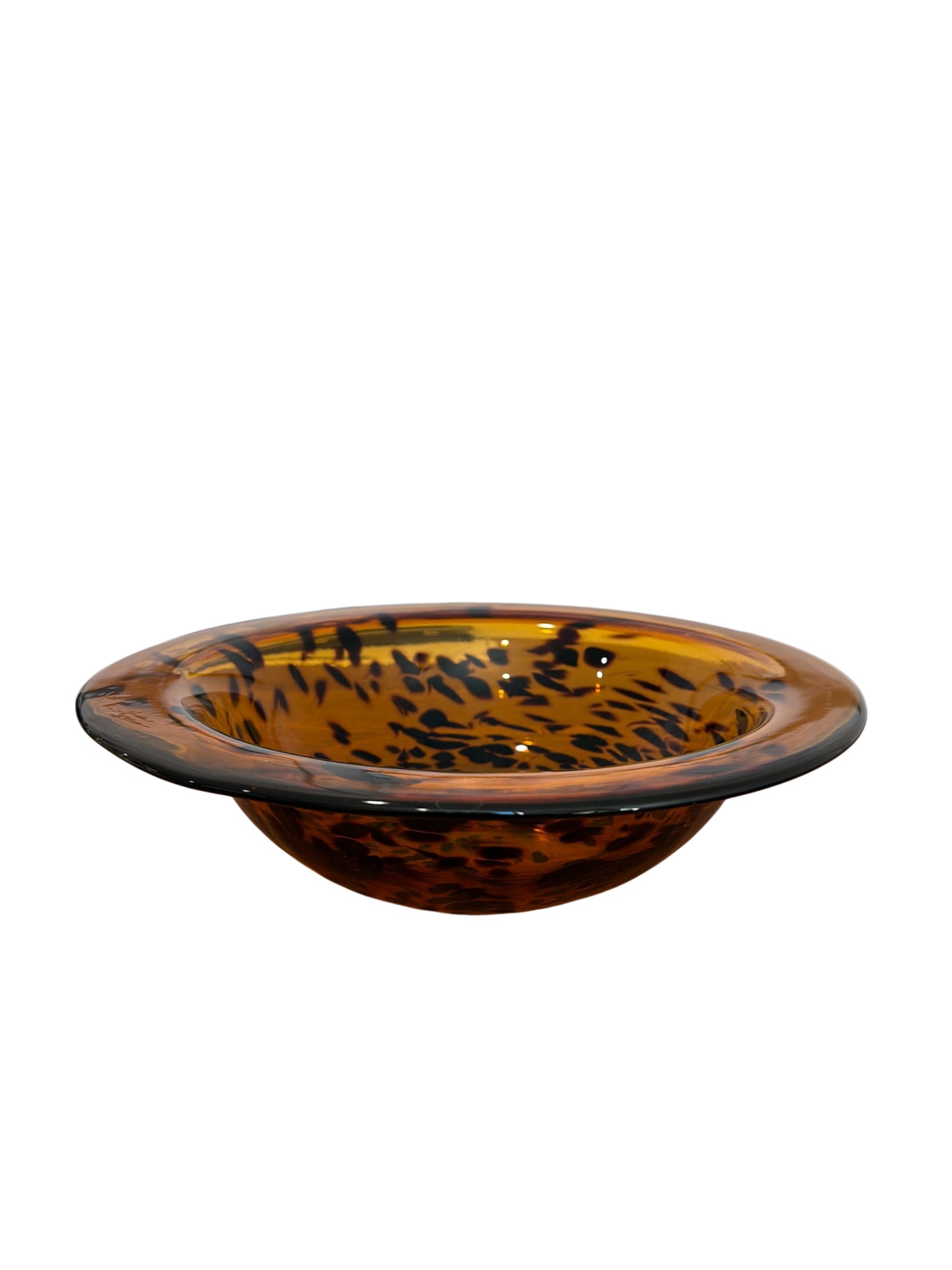 Tortoiseshell Glass Centerpiece Bowl