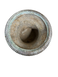 Neoclassical Black Urn on Pedestal Stand