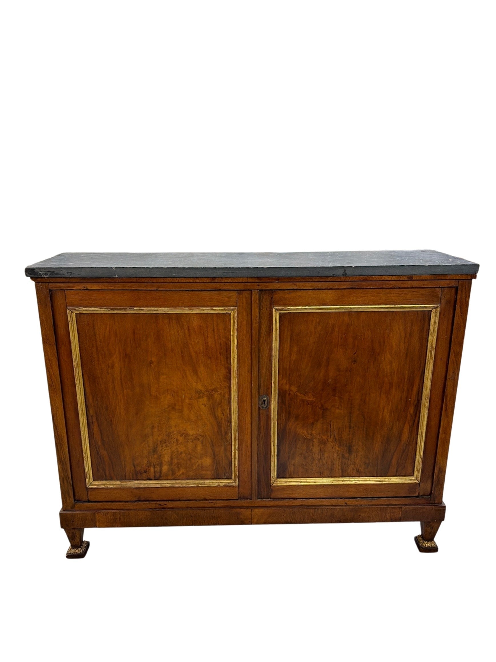 Narrow Cabinet with Marble Top