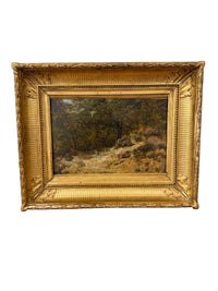 Antique Gilt-Framed Oil Landscape Painting
