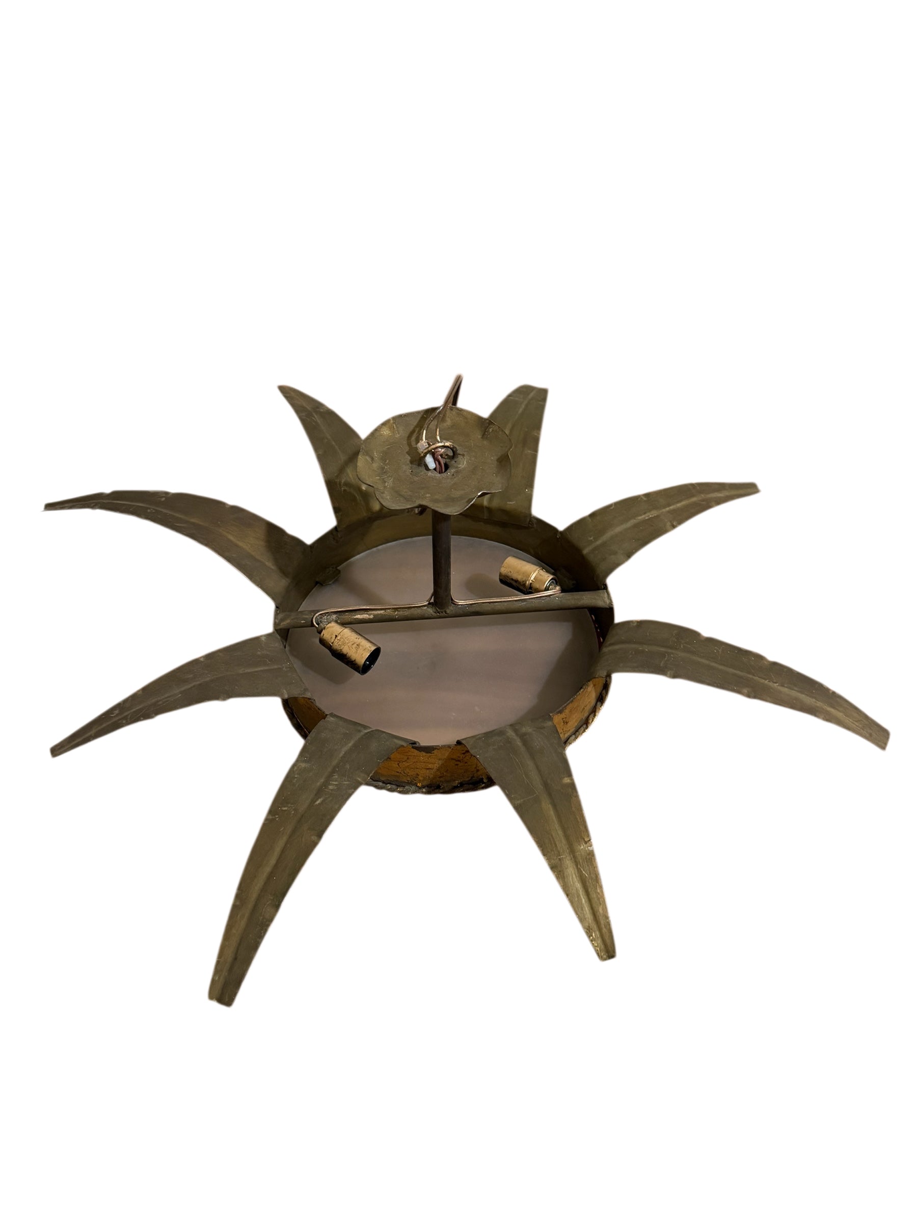 Antique Gilt Metal Flush Mount Light
