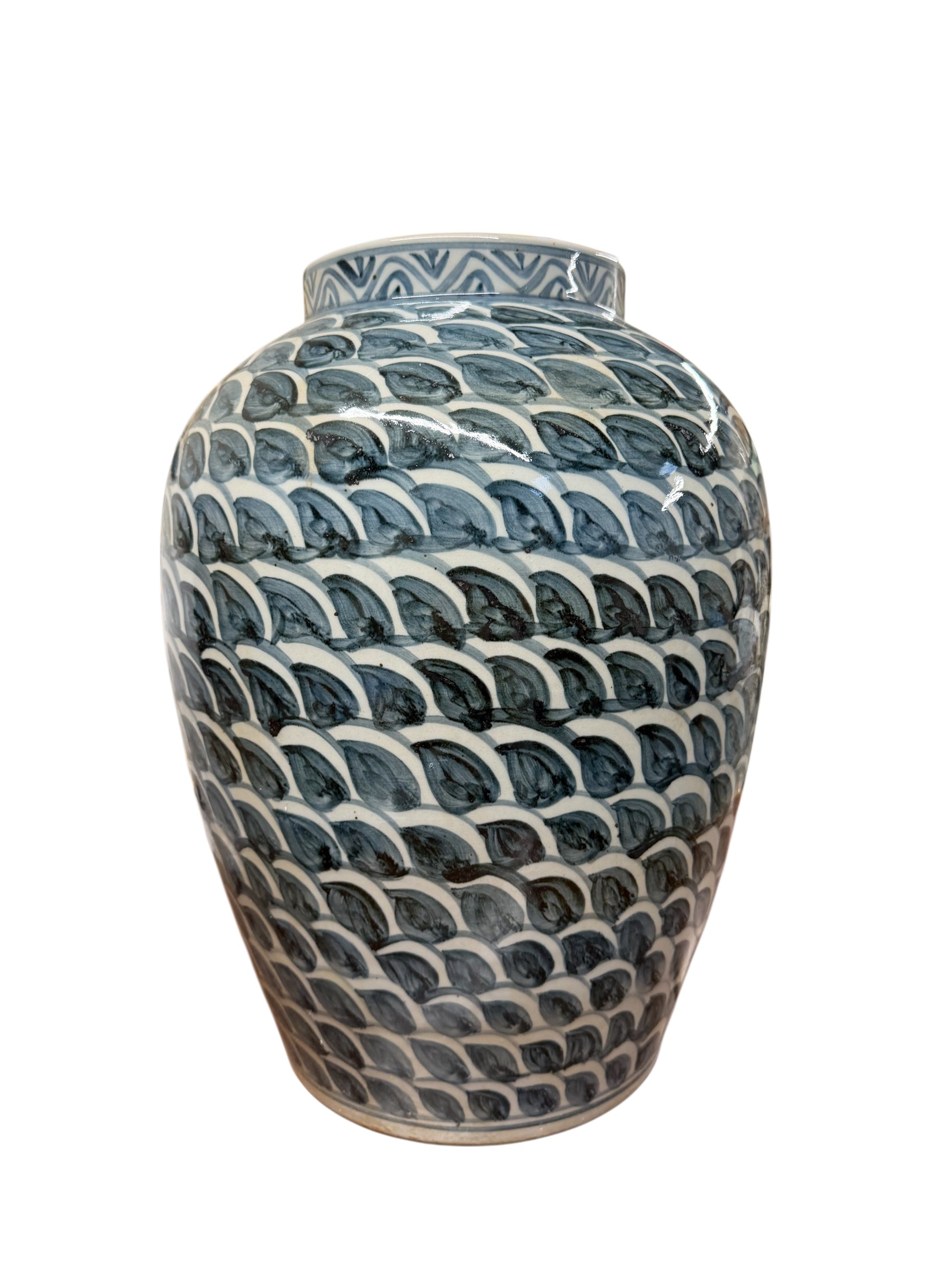 Blue Fish Scale Jar