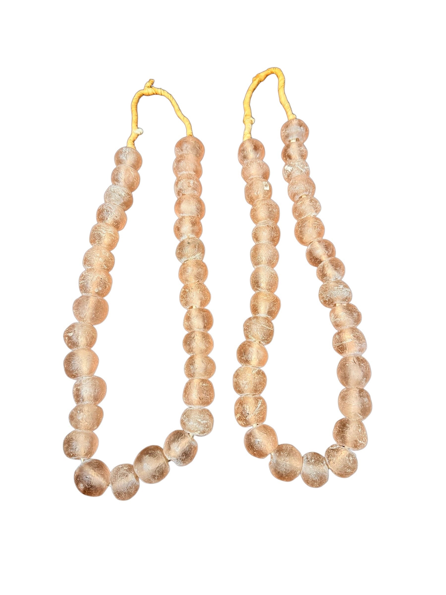 Set of Two Large Pink Stone Beads