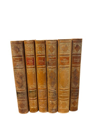 Set of 6 Mixed Author Antique Books