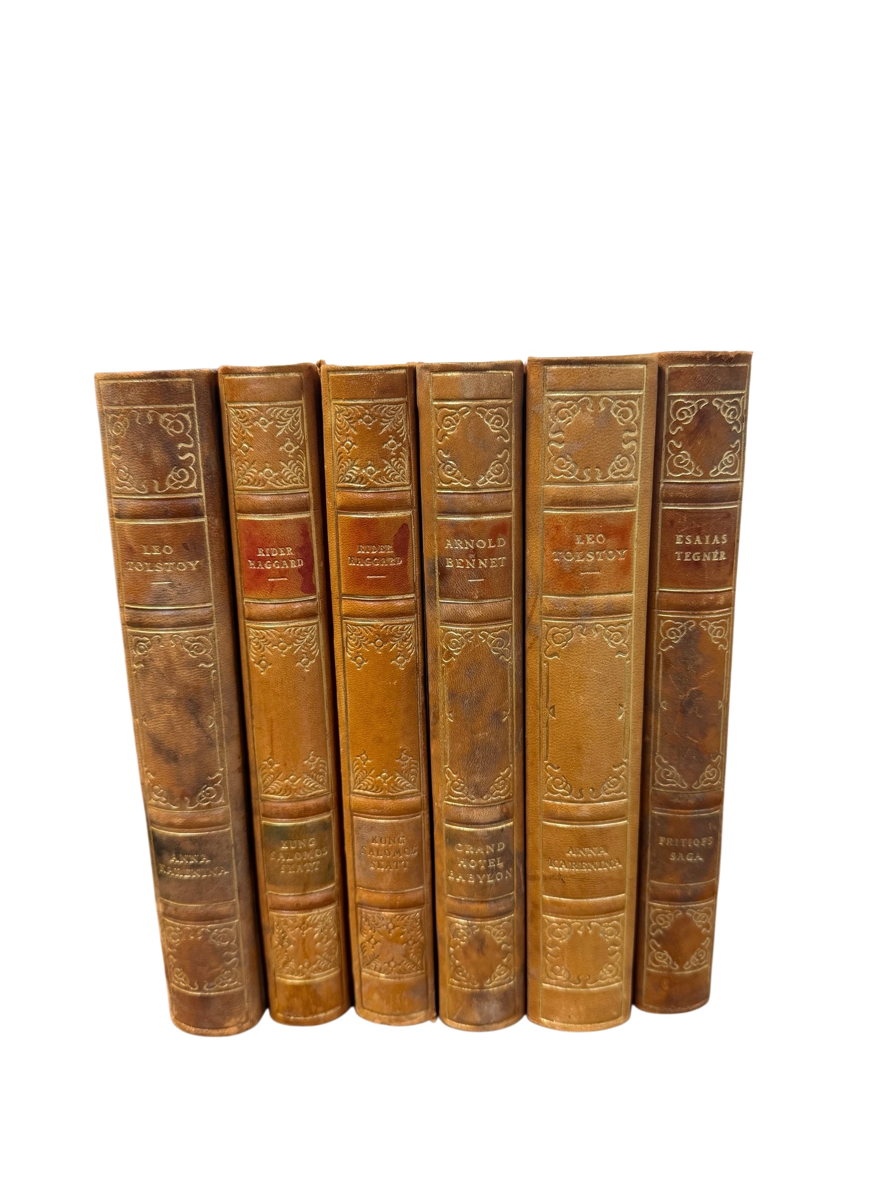Set of 6 Mixed Author Antique Books