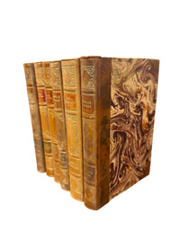 Set of 6 Mixed Author Antique Books