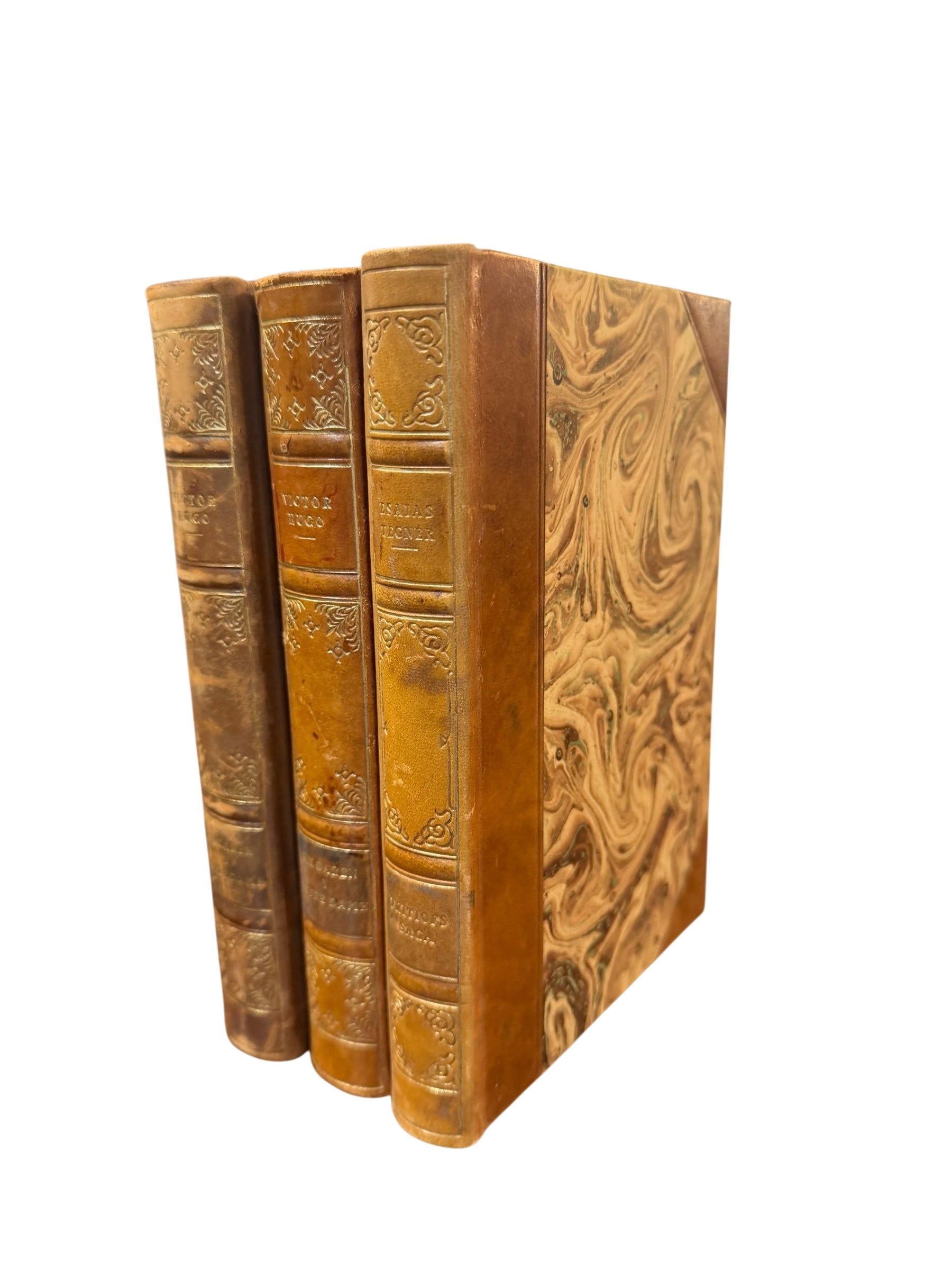 Set of 3 Victor Hugo & Scandinavian Antique Books