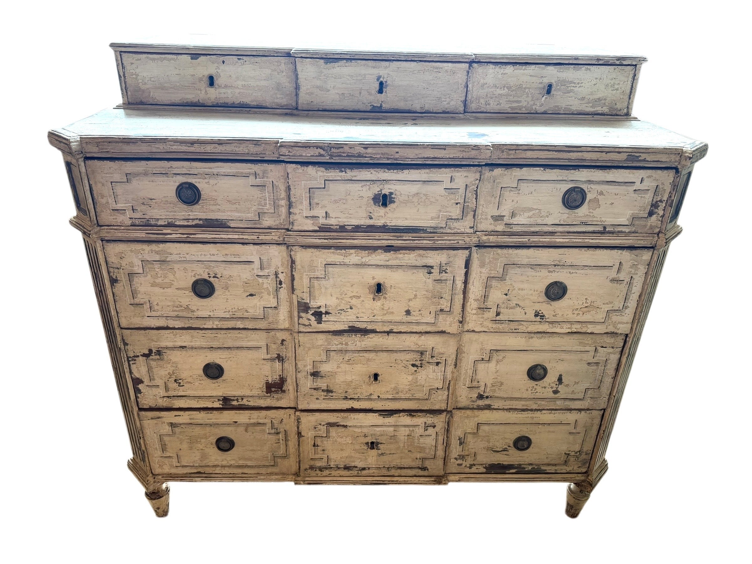 Greek Key Painted Chest