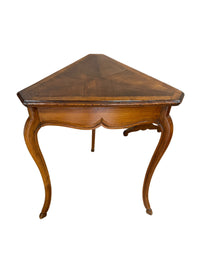 Triangular Inlaid Corner Table