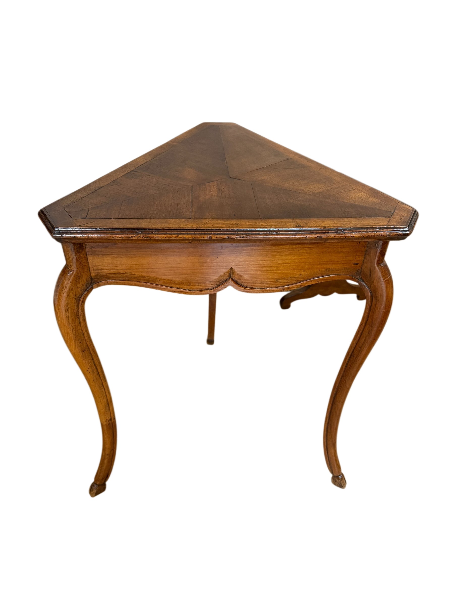 Triangular Inlaid Corner Table