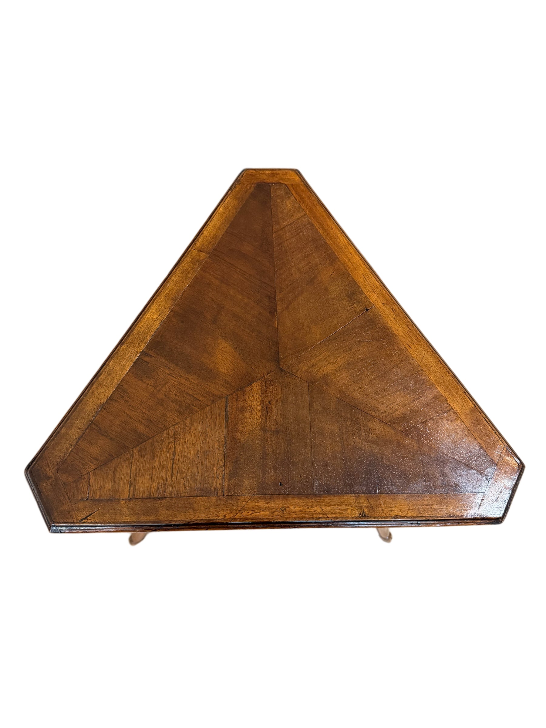 Triangular Inlaid Corner Table