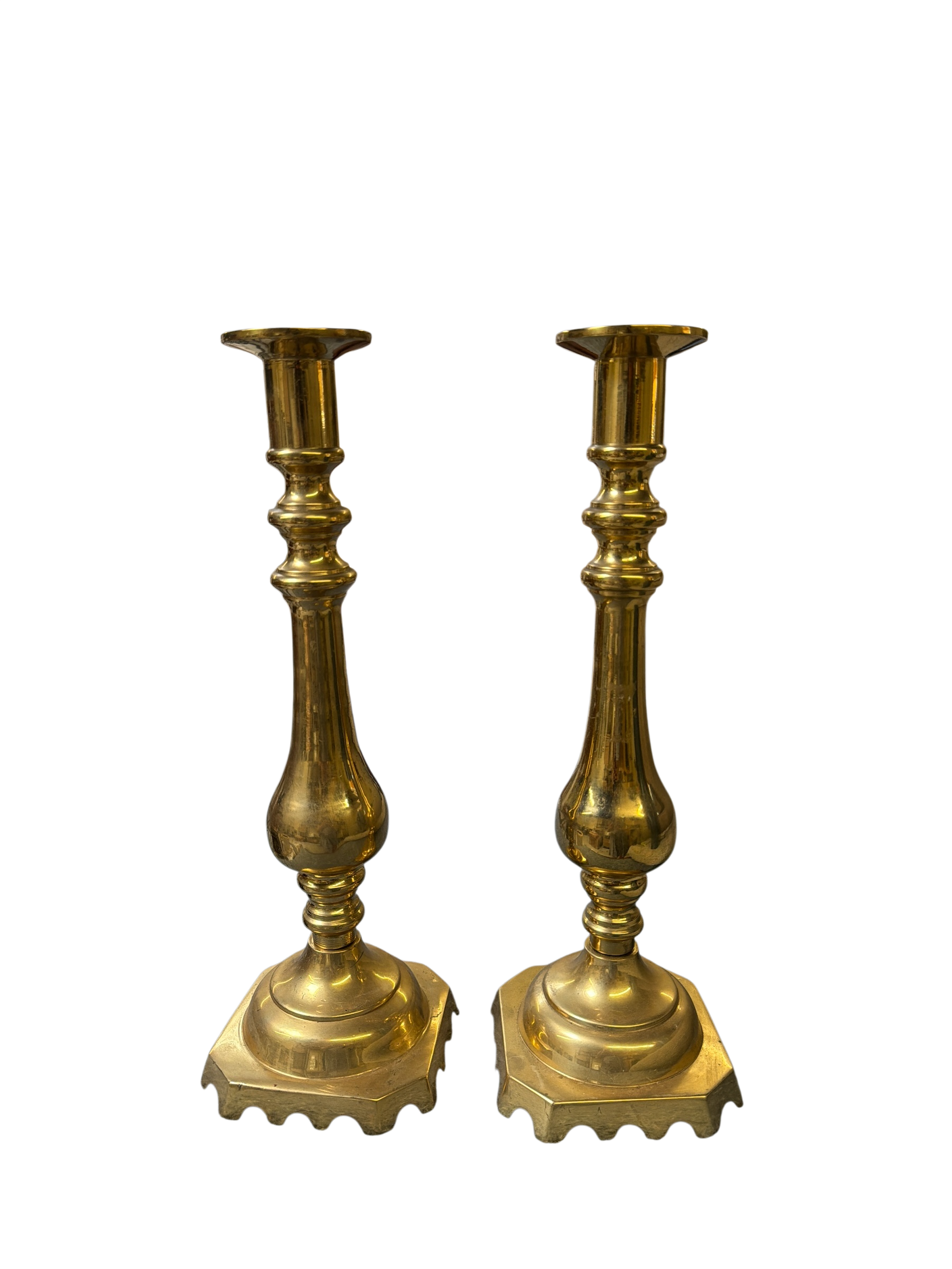 Pair of Antique Brass Candlesticks