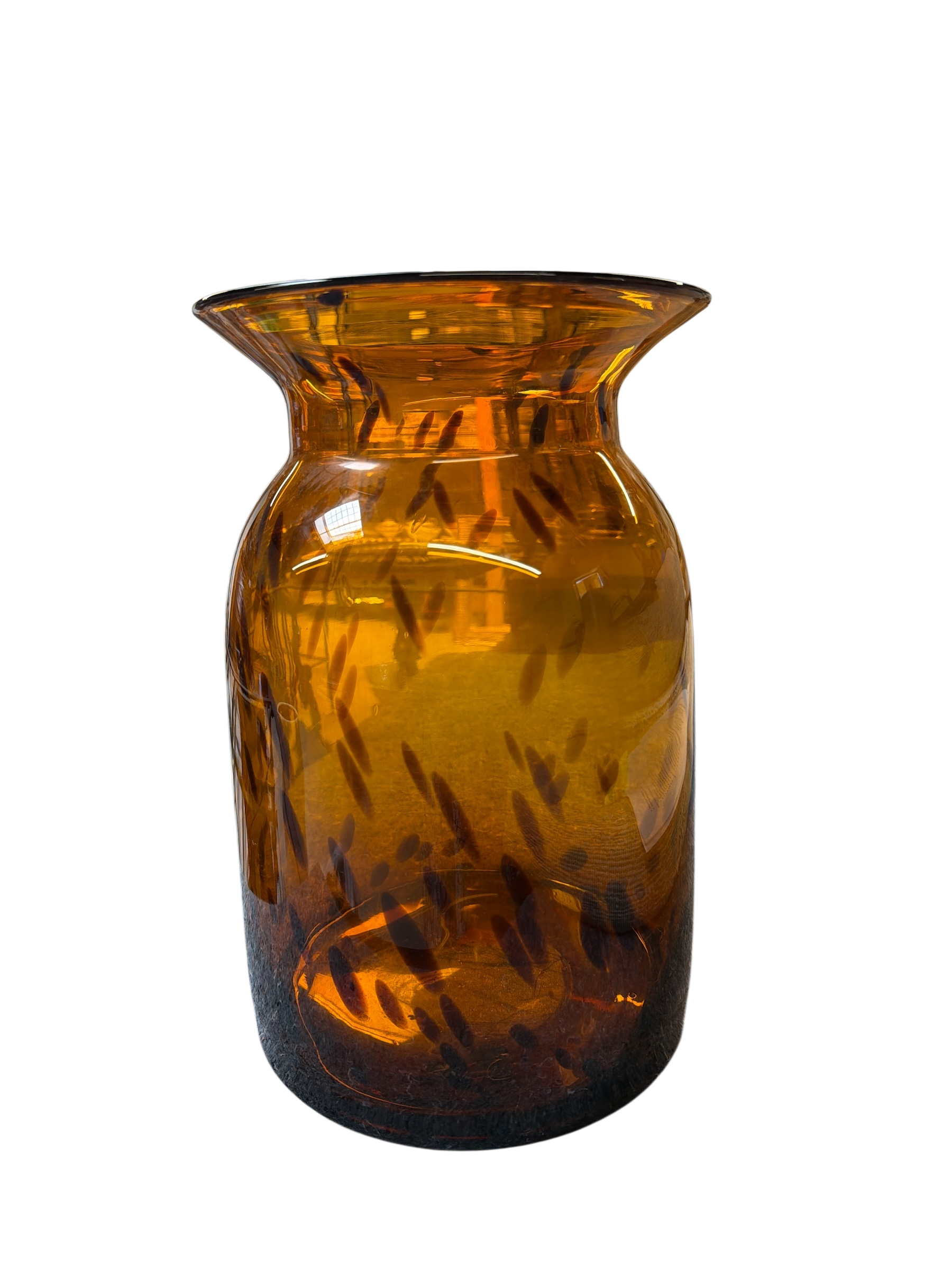 Tortishell Glass Vase