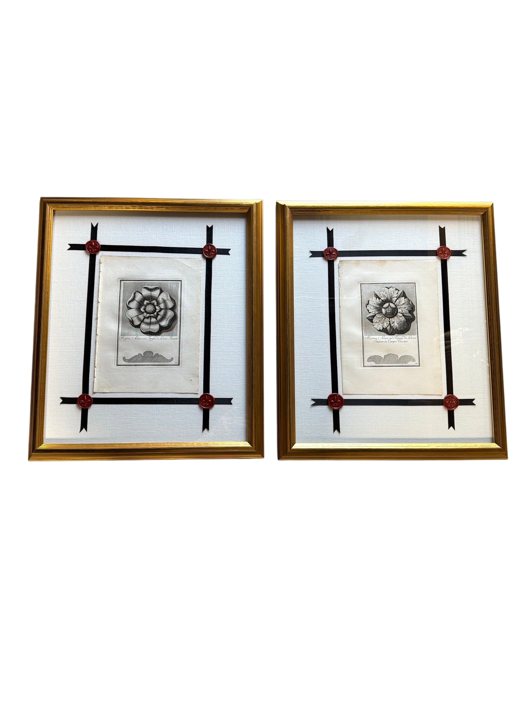Pair of Framed Medallion Etchings No.2