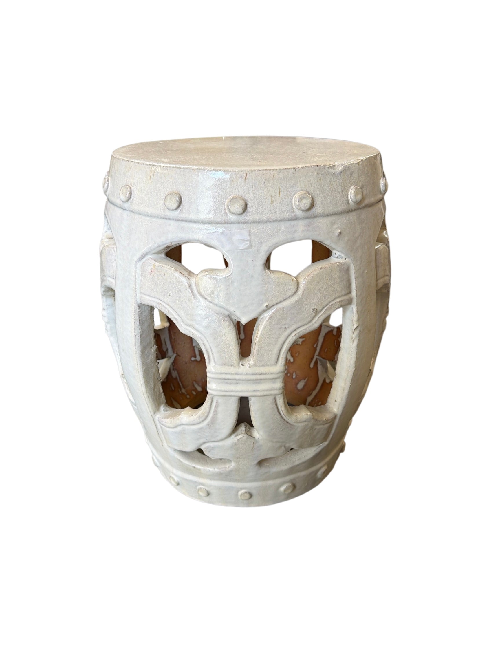 White Garden Stool