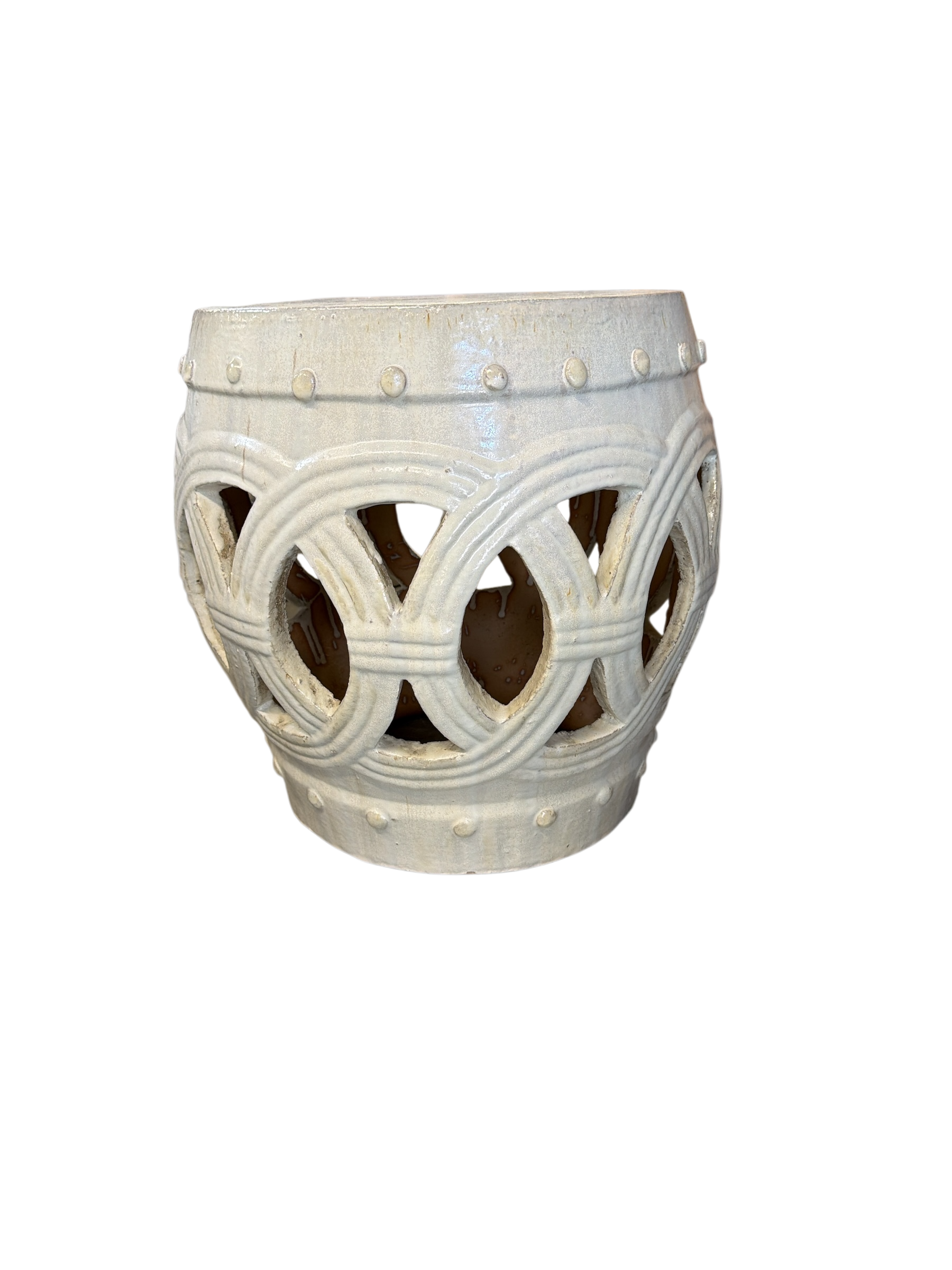 White Garden Stool
