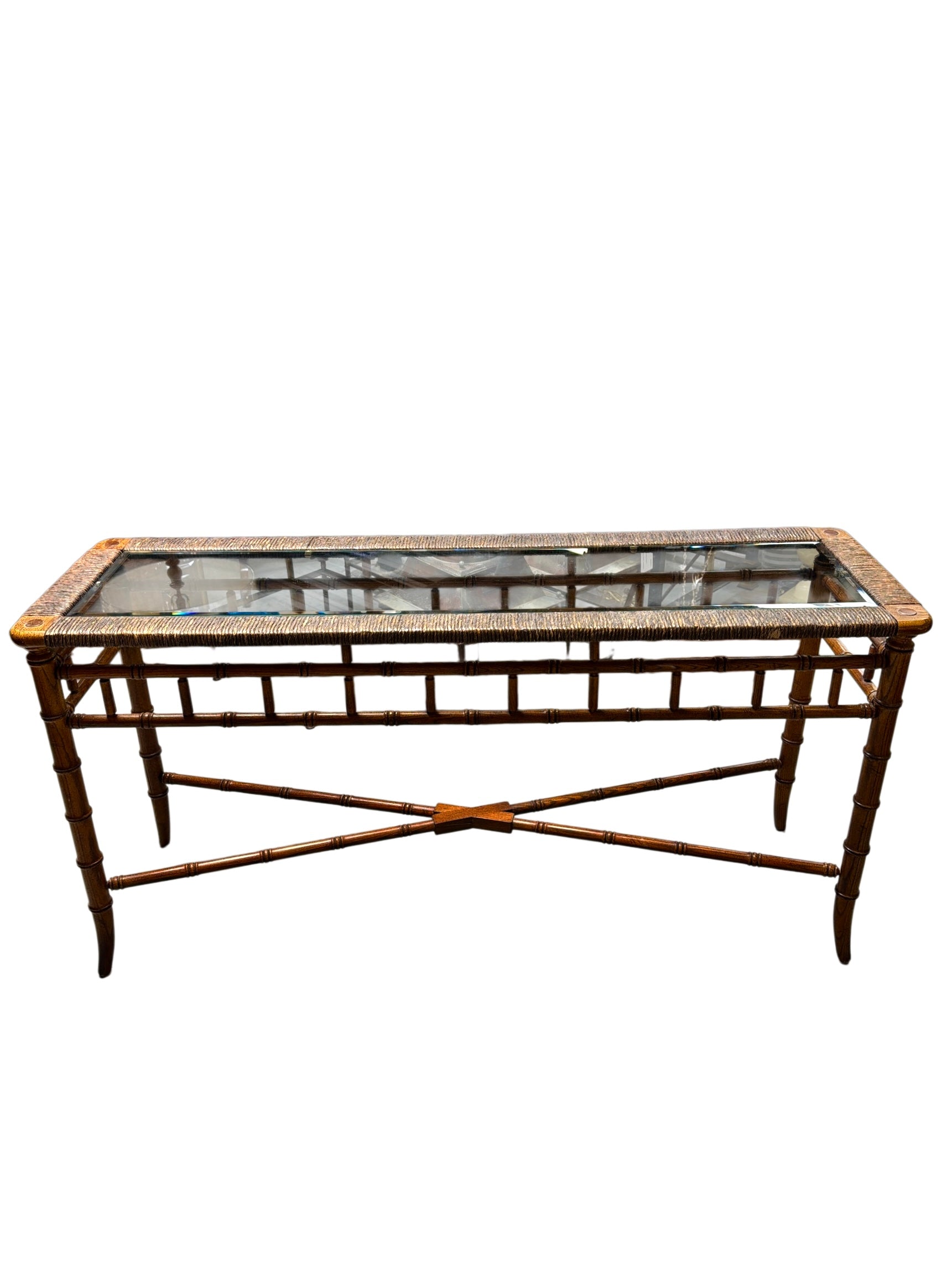 Faux Bamboo Console Table