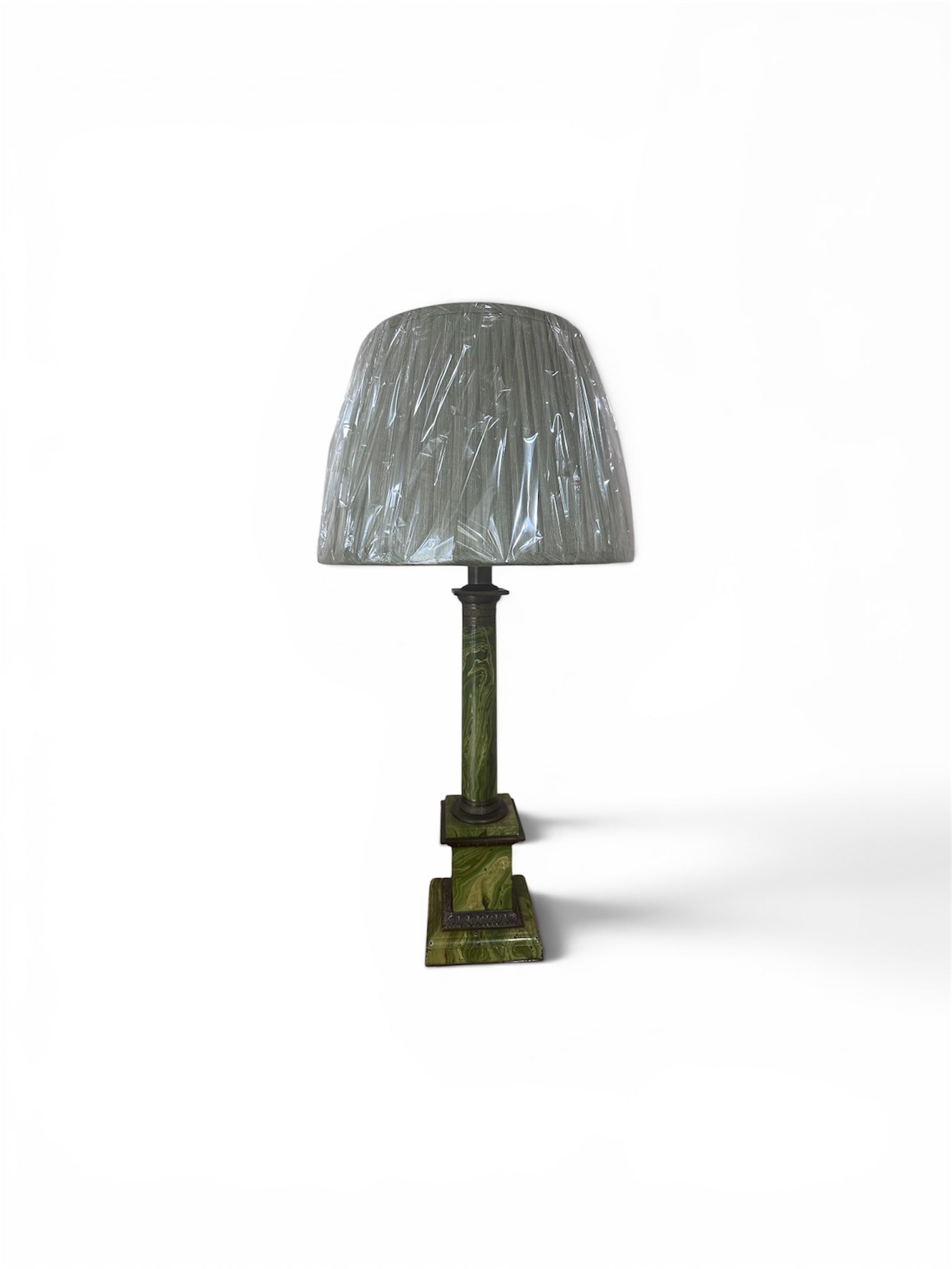 Faux Green Marble Lamp