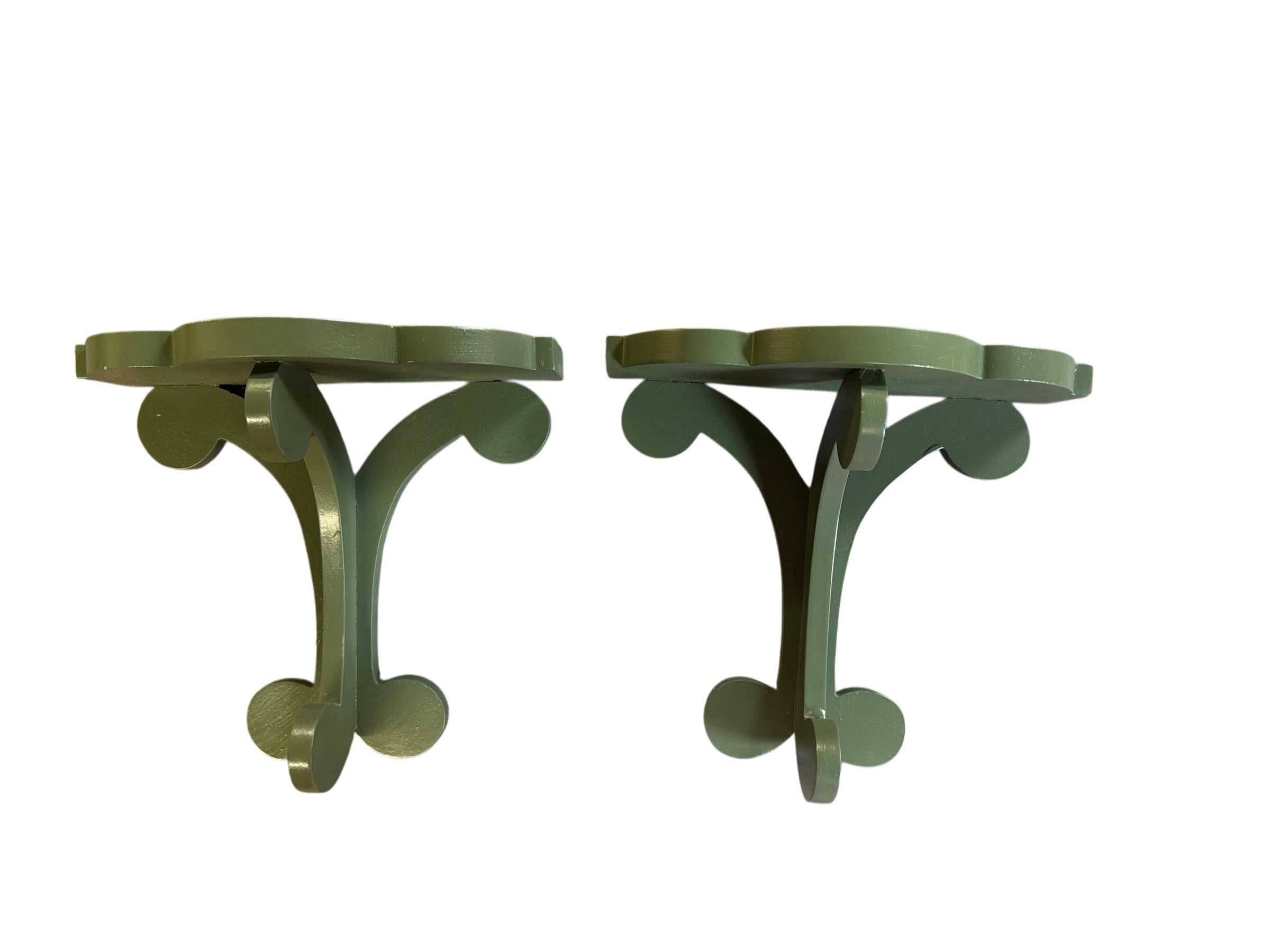 Pair of Green Wall Brackets