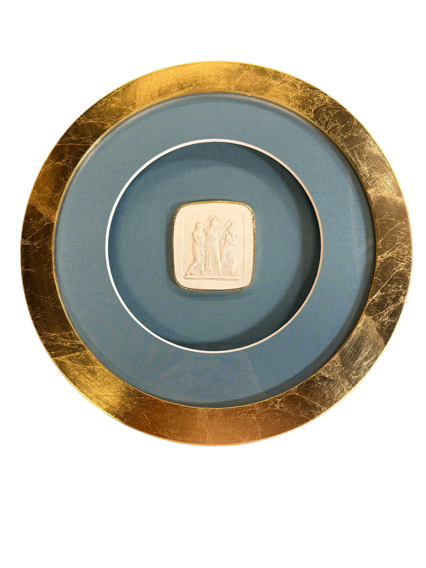Round Blue Matted Intaglio