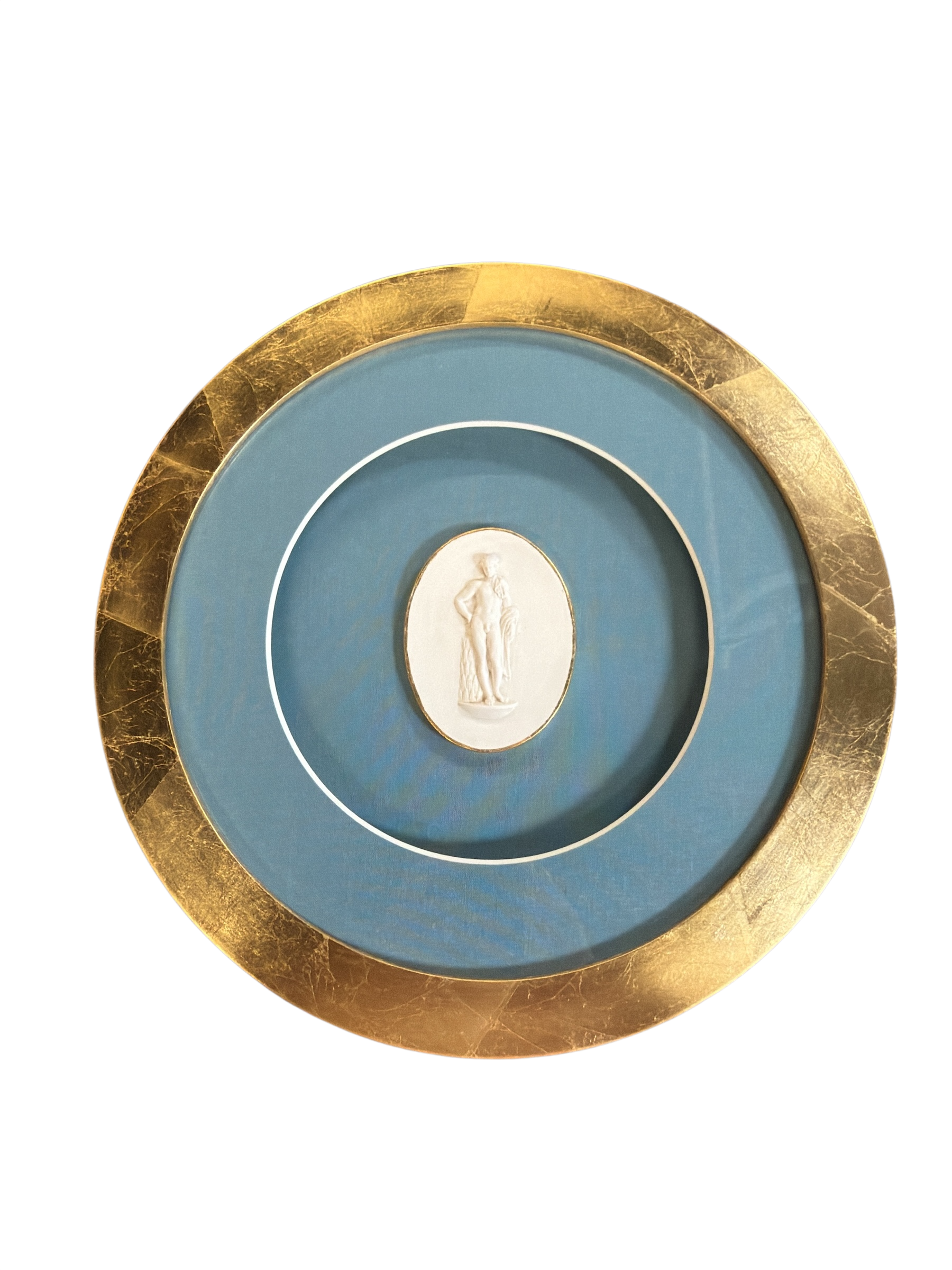 Round Blue Matted Intaglio