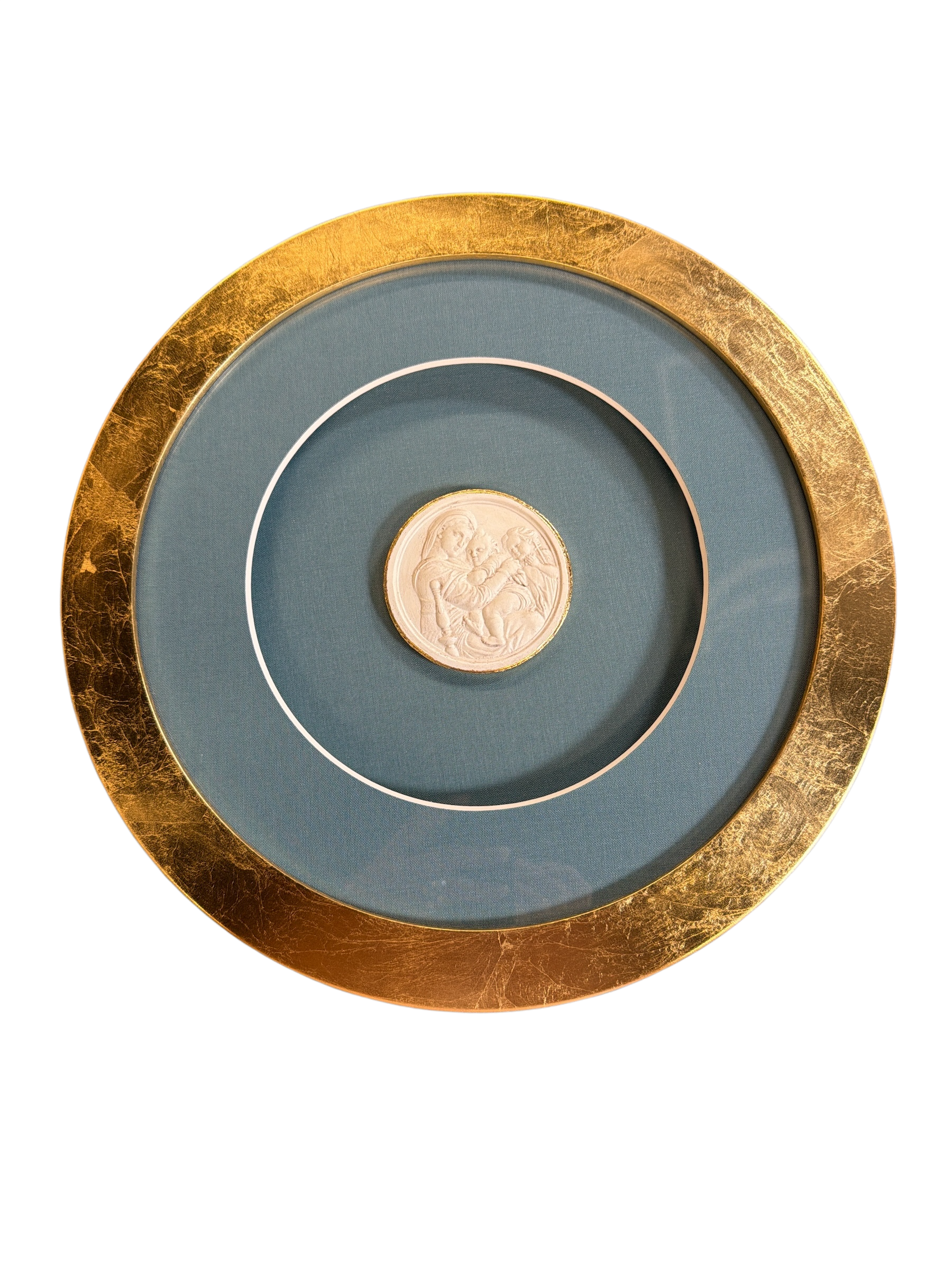 Round Blue Matted Intaglio