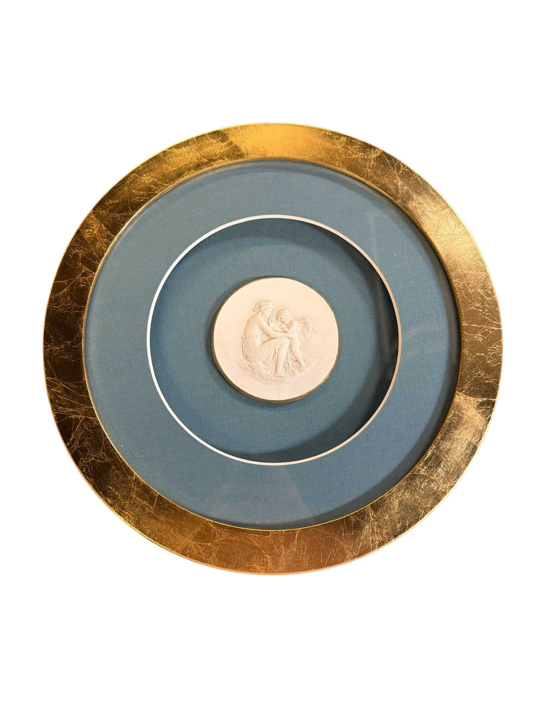 Round Blue Matted Intaglio