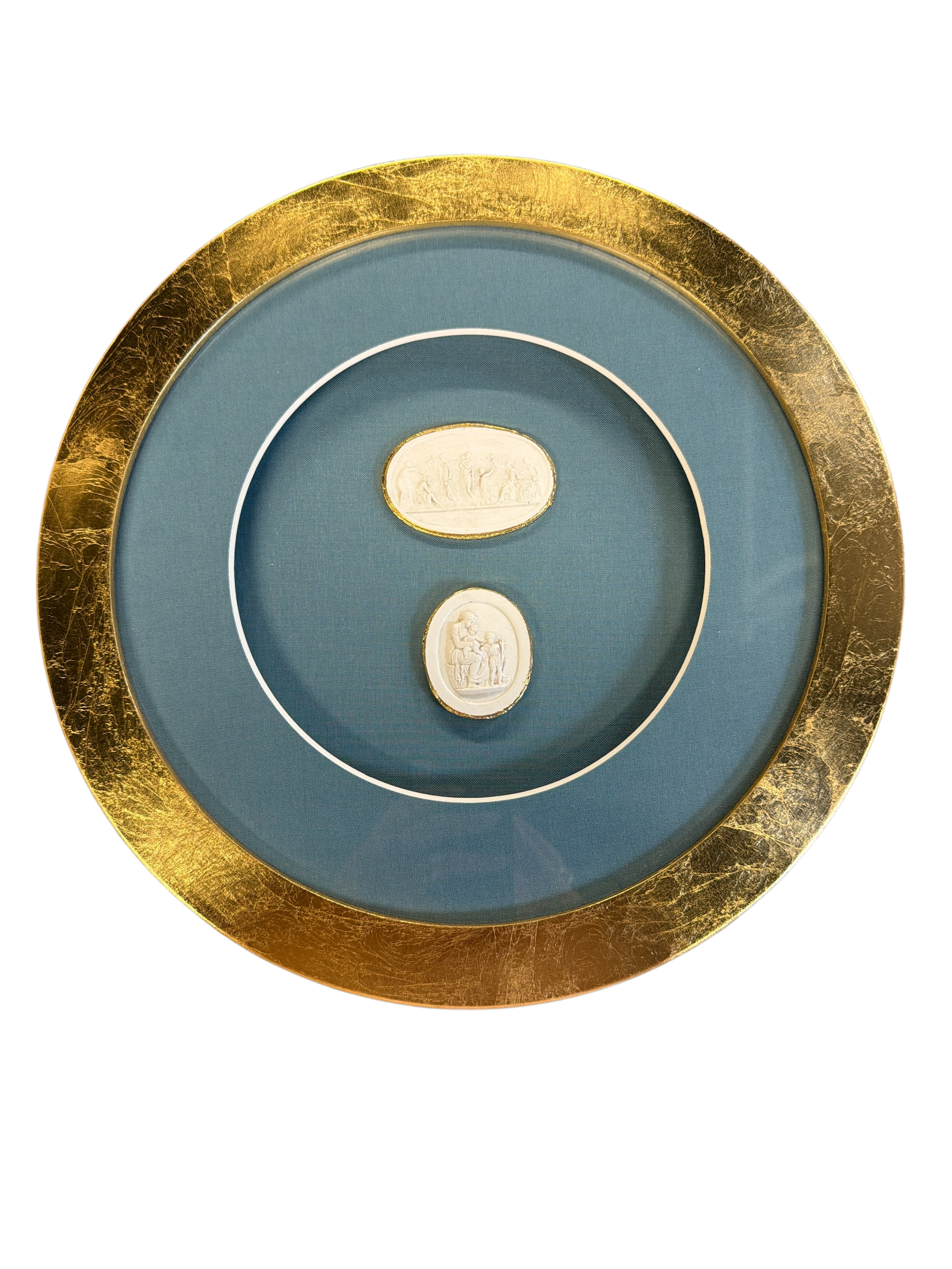 Round Blue Matted Intaglio