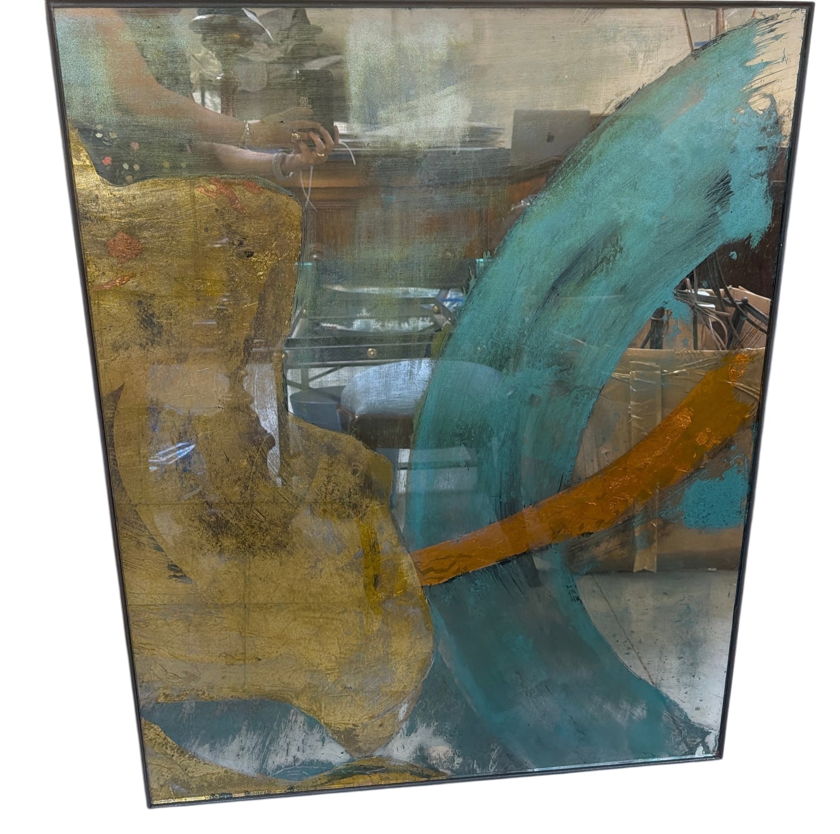 Abstract Painted Mirror