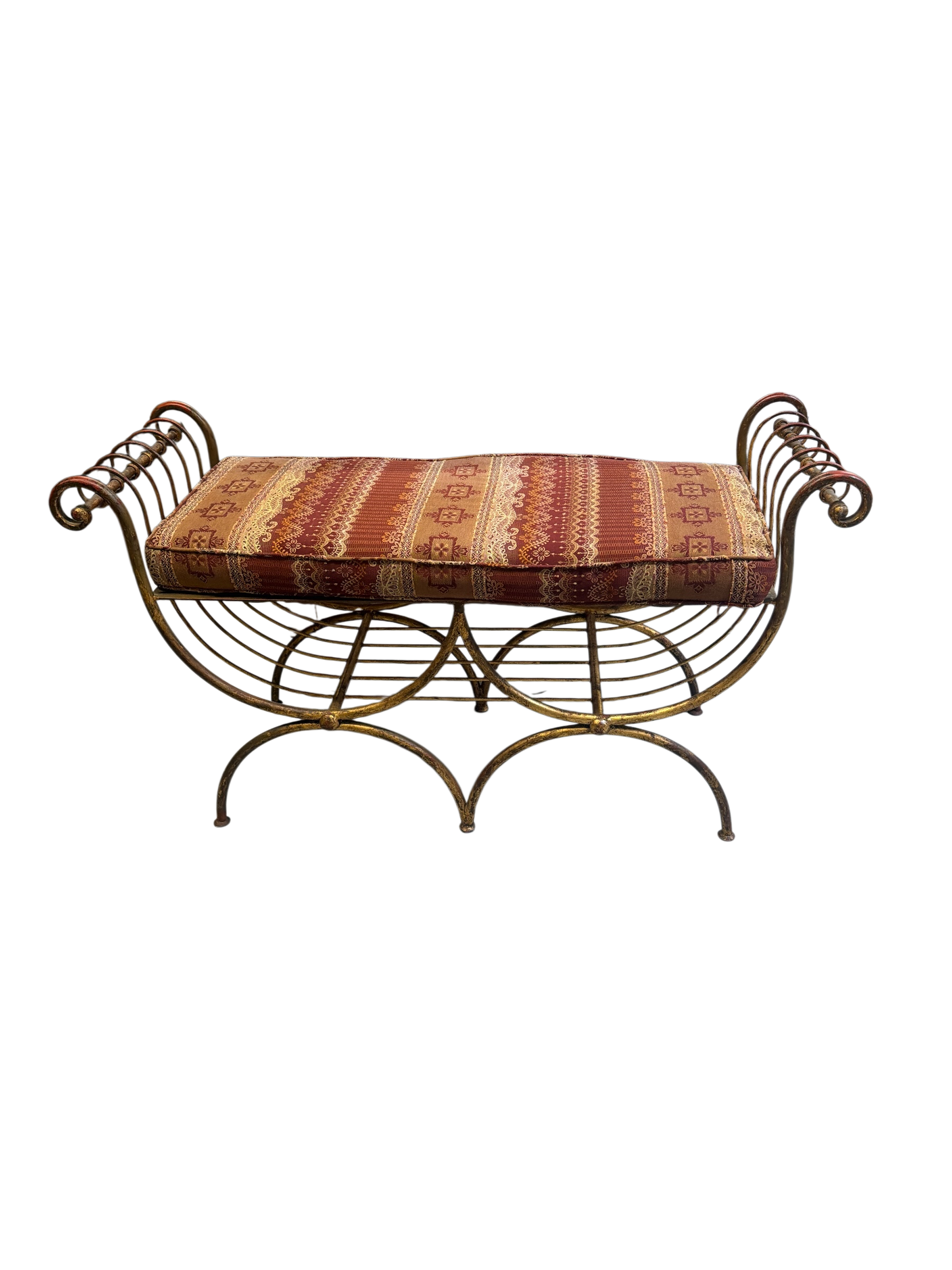 Italian Gilt Metal Bench